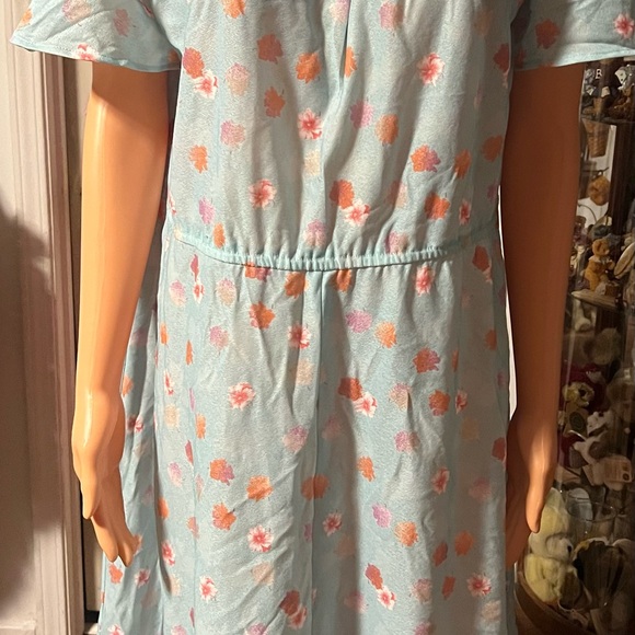 Vintage handmade Floral Blue Dress - Picture 4 of 4